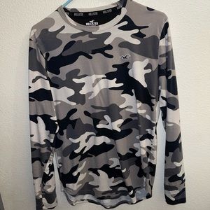 Black and White Camo Hollister Shirt